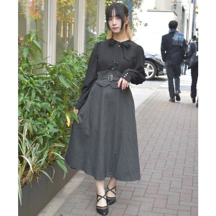 ハイウエストドッキングワンピース | axes femme | 詳細画像10 