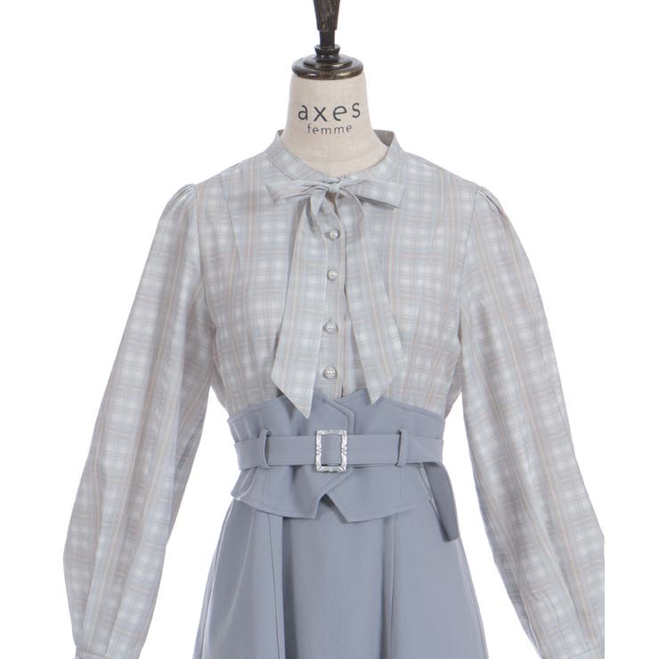 ハイウエストドッキングワンピース | axes femme | 詳細画像18 