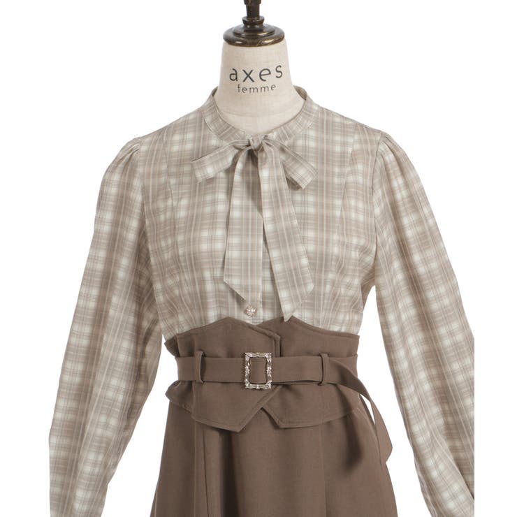 ハイウエストドッキングワンピース | axes femme | 詳細画像25 