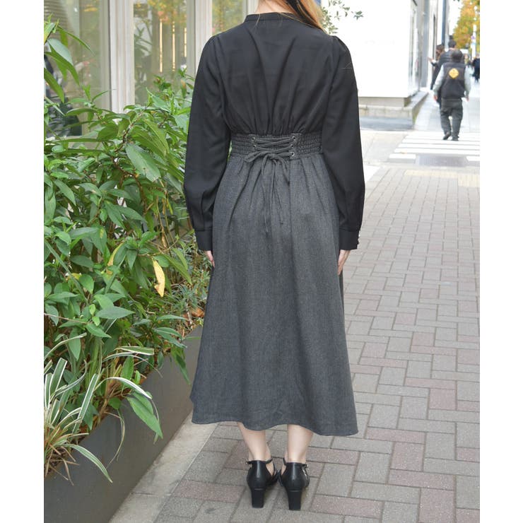 ハイウエストドッキングワンピース | axes femme | 詳細画像3 