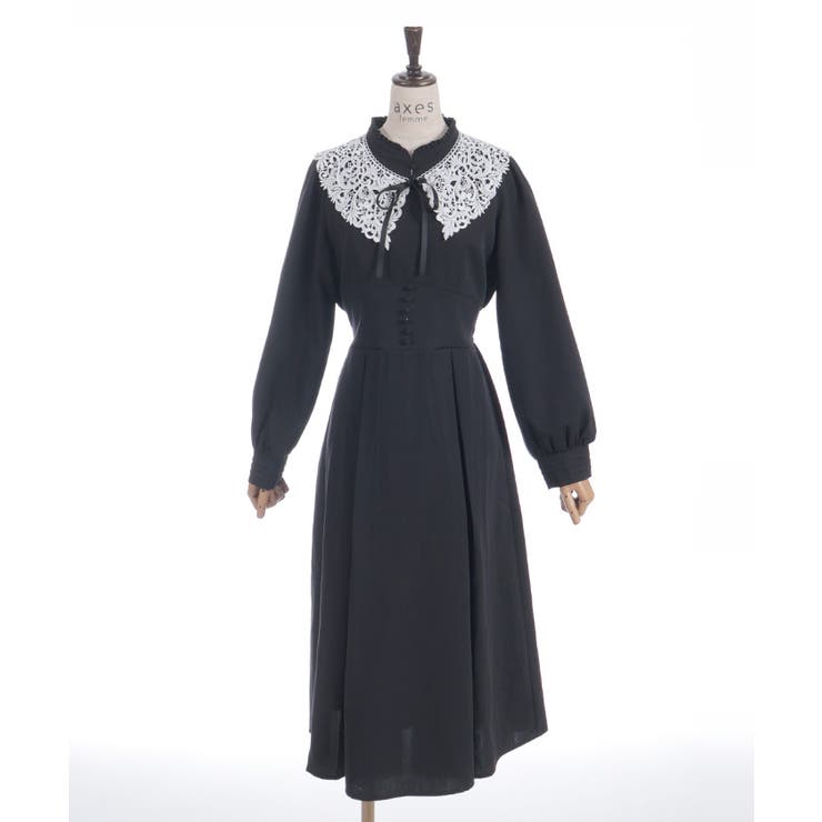 付け襟付ハイウエストワンピース | axes femme | 詳細画像15 