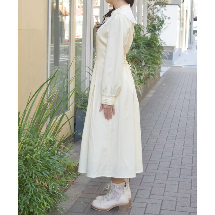 付け襟付ハイウエストワンピース | axes femme | 詳細画像2 