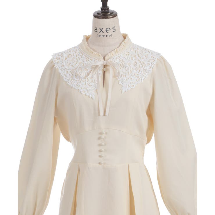 付け襟付ハイウエストワンピース | axes femme | 詳細画像22 