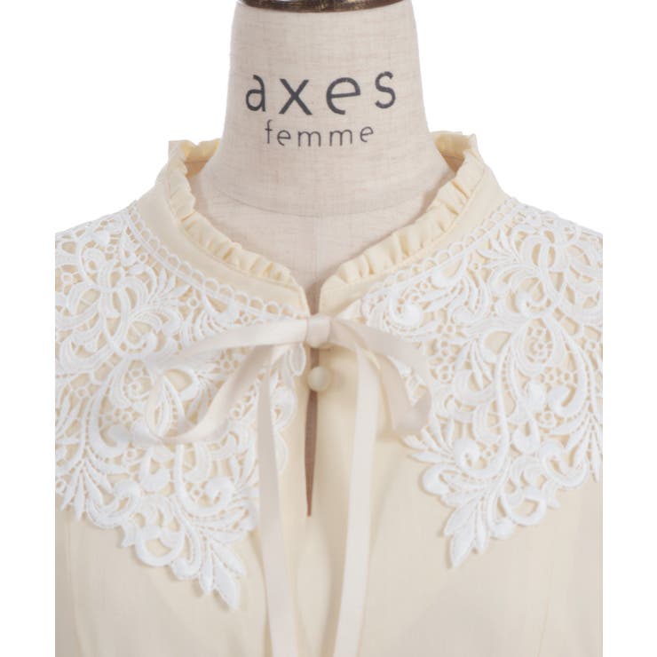 付け襟付ハイウエストワンピース | axes femme | 詳細画像23 