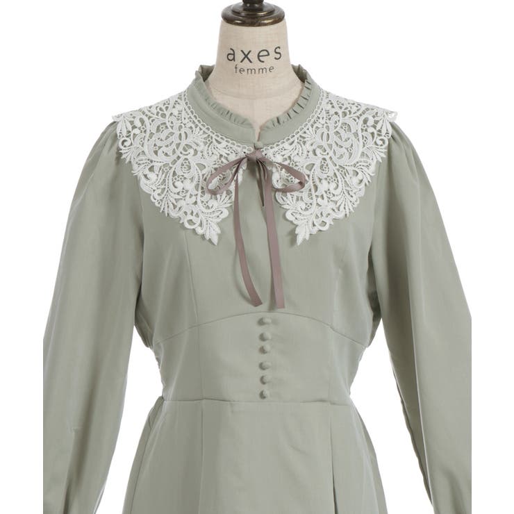 付け襟付ハイウエストワンピース | axes femme | 詳細画像29 