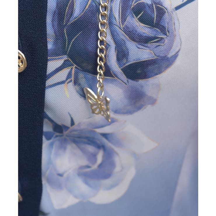 チェーン付アートローズ柄ワンピース | axes femme | 詳細画像11 