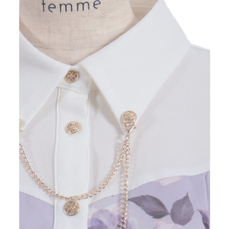 チェーン付アートローズ柄ワンピース | axes femme | 詳細画像28 