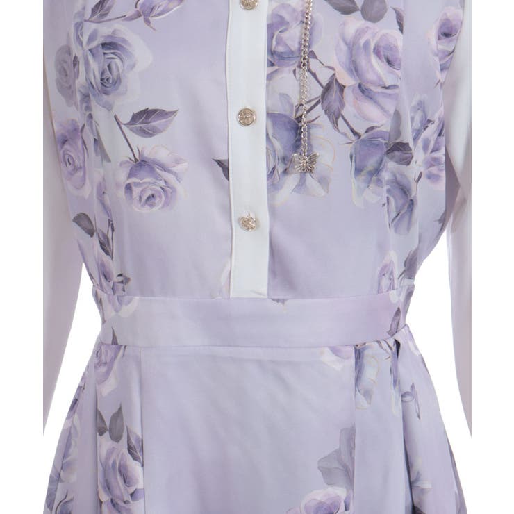 チェーン付アートローズ柄ワンピース | axes femme | 詳細画像30 