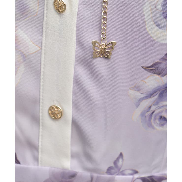 チェーン付アートローズ柄ワンピース | axes femme | 詳細画像8 