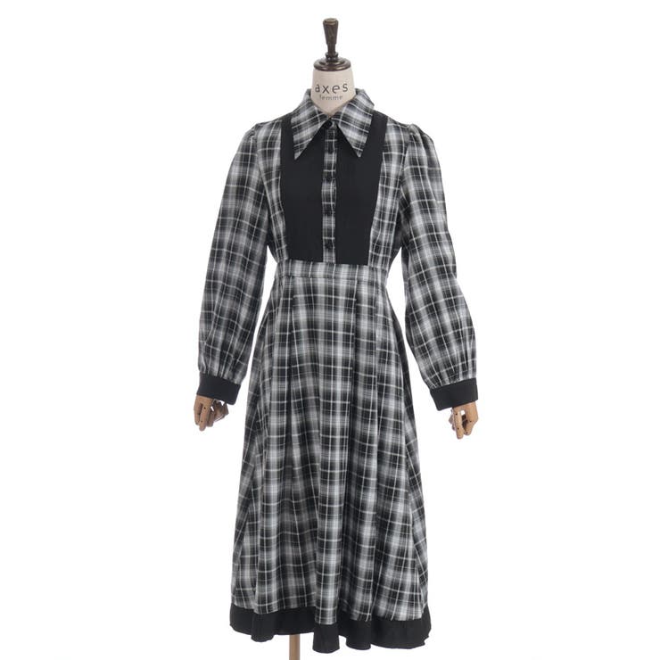 チェック切替シャツワンピース | axes femme | 詳細画像15 