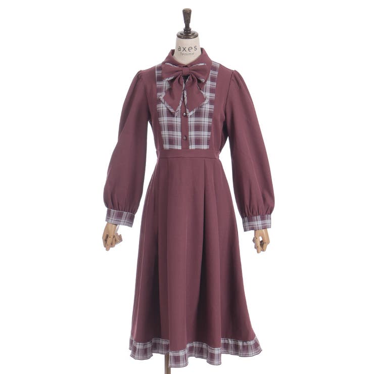 チェック切替シャツワンピース | axes femme | 詳細画像23 