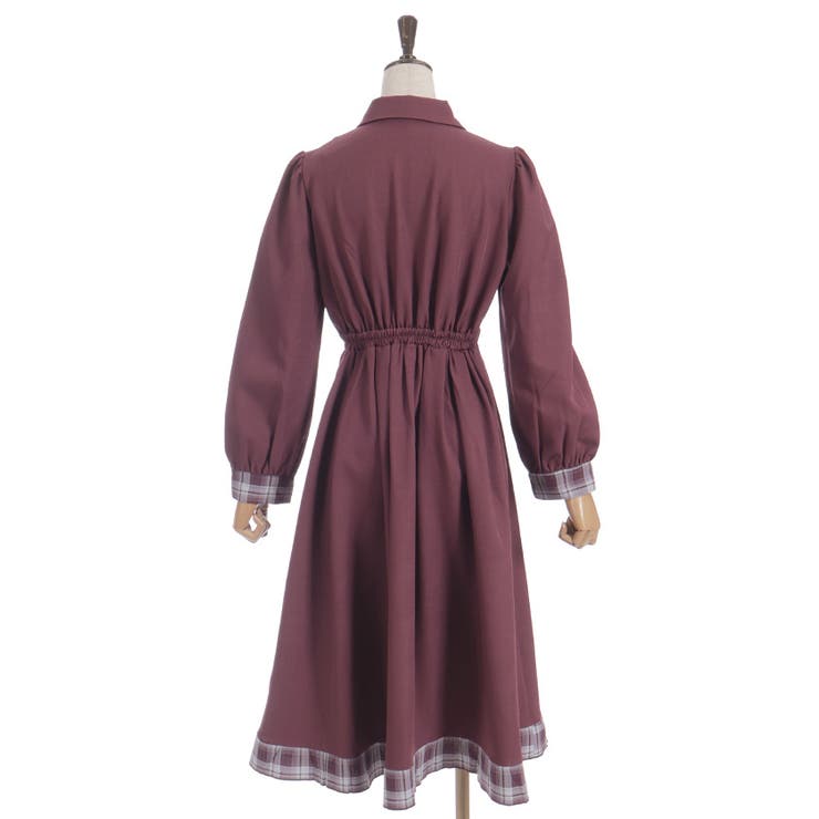 チェック切替シャツワンピース | axes femme | 詳細画像25 