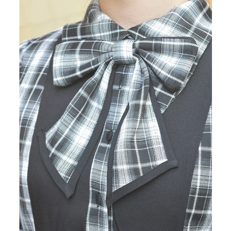 チェック切替シャツワンピース | axes femme | 詳細画像4 