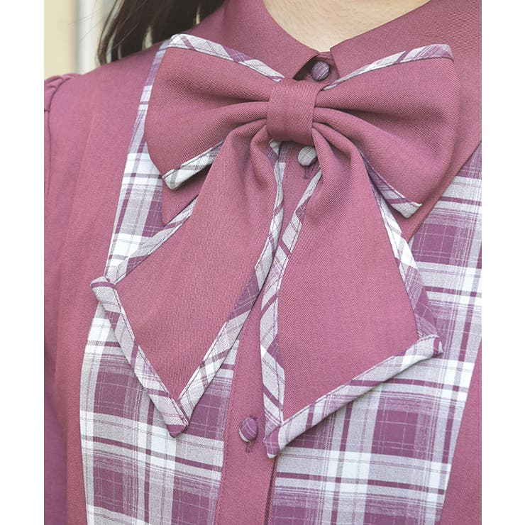 チェック切替シャツワンピース | axes femme | 詳細画像6 