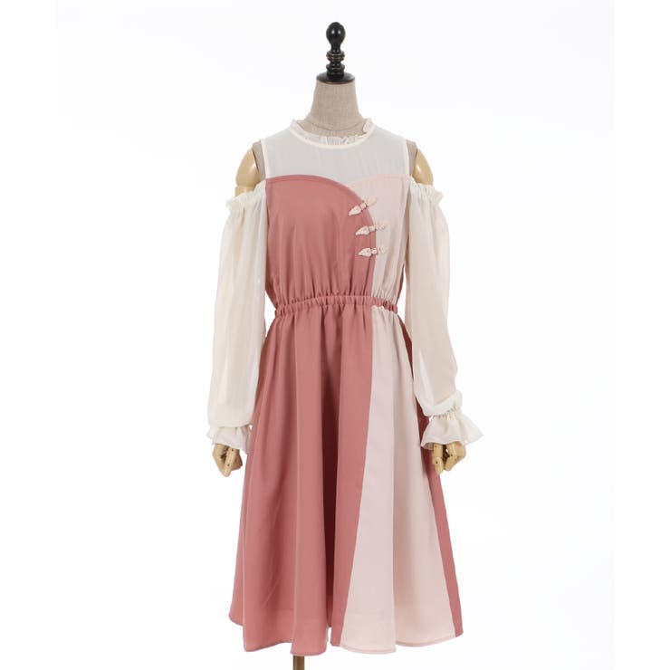 チャイナ釦バイカラーPO[品番：IGAW0003595]｜axes femme