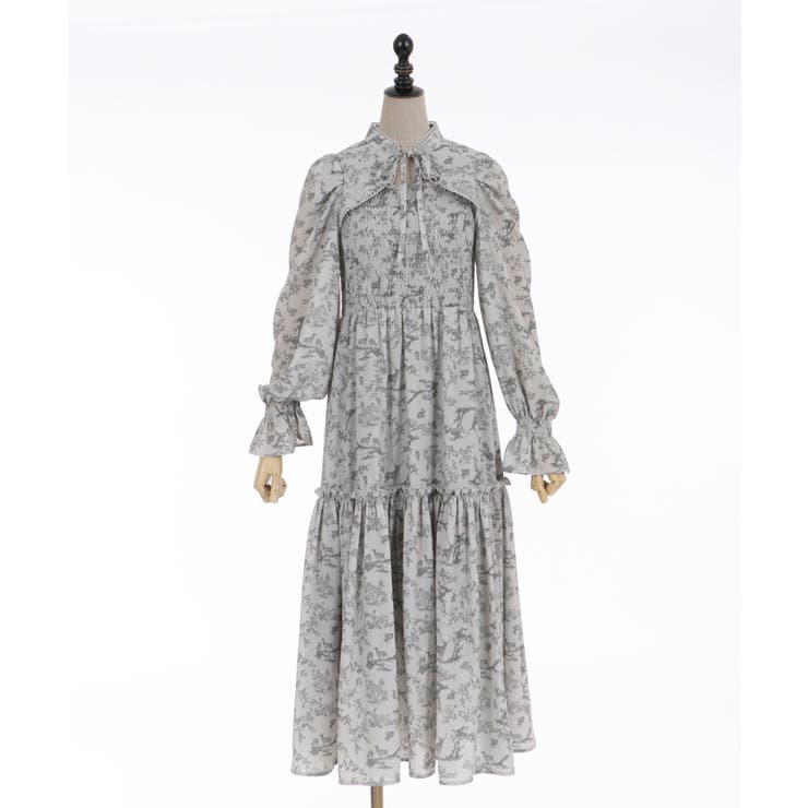 トワルドジュイ風柄ワンピース[品番：IGAW0002366]｜axes femme