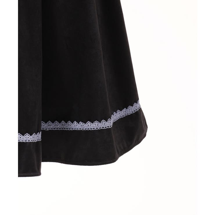 レースデザインベロアワンピース[品番：IGAW0004217]｜axes femme