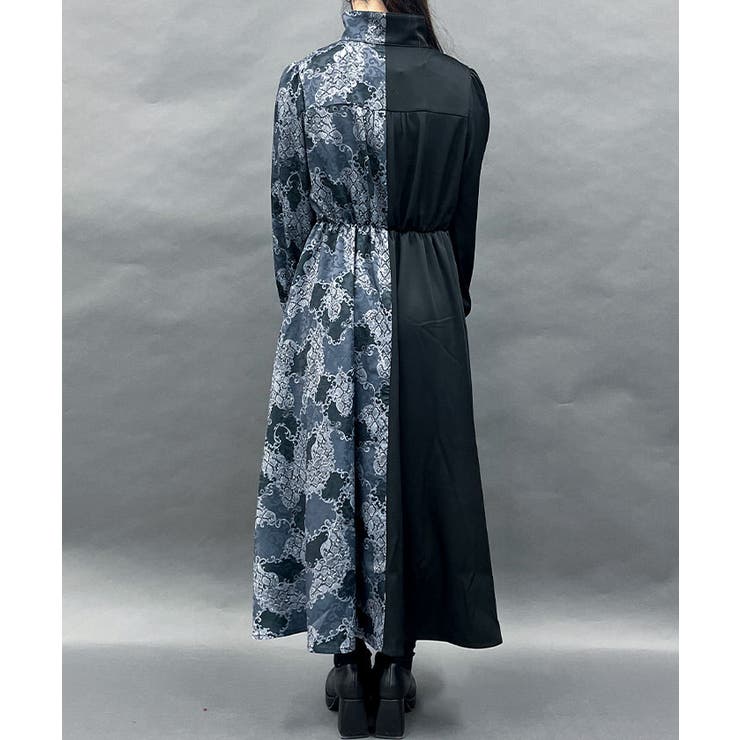 スネークダマスクワンピース[品番：IGAW0005858]｜axes femme