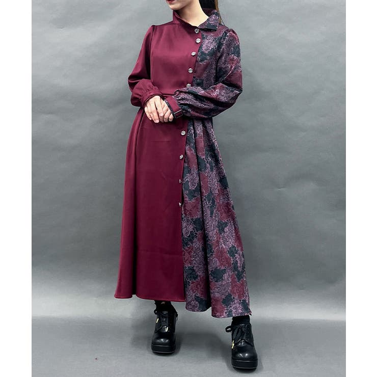 スネークダマスクワンピース[品番：IGAW0005858]｜axes femme