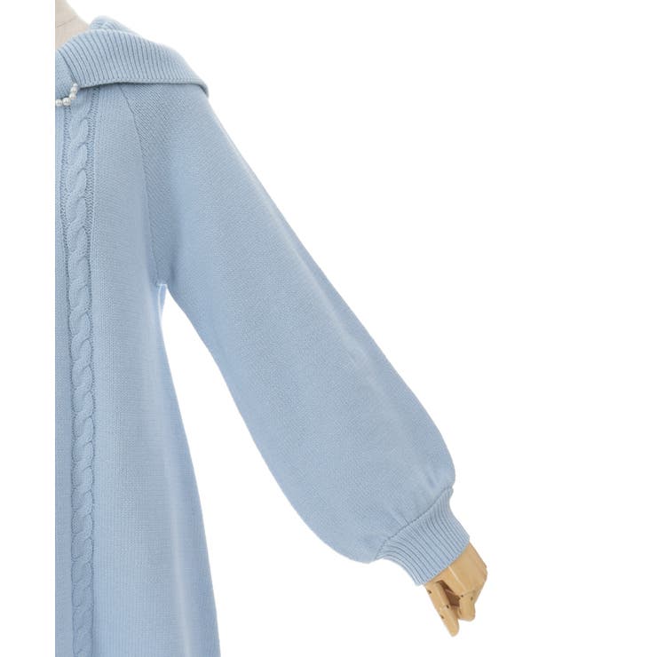 リボン襟ニットミニワンピ[品番：IGAW0005849]｜axes femme
