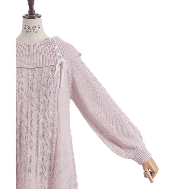 レースアップニットチュニック | axes femme | 詳細画像12 