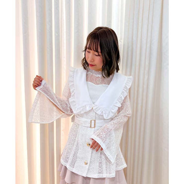 総レースシアーケープJK[品番：IGAW0003495]｜axes femme