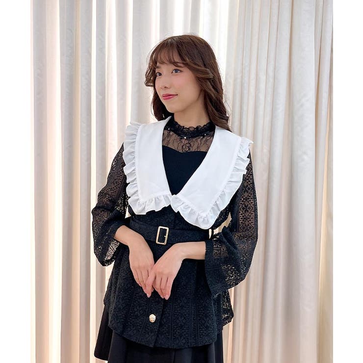 総レースシアーケープJK[品番：IGAW0003495]｜axes femme