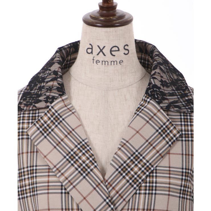 後ろレースアップジャケット[品番：IGAW0003395]｜axes femme