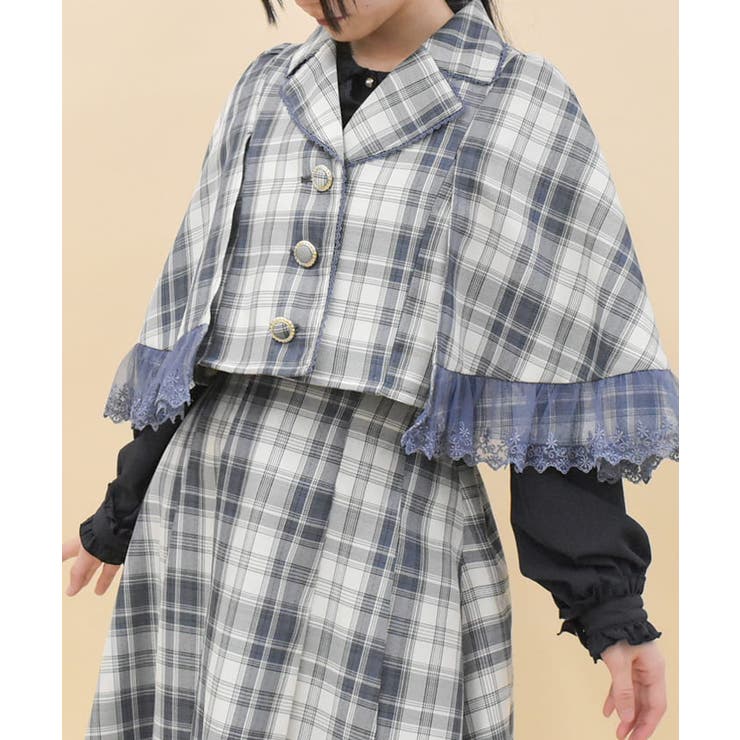 グレー | レースフリルケープジャケット | axes femme