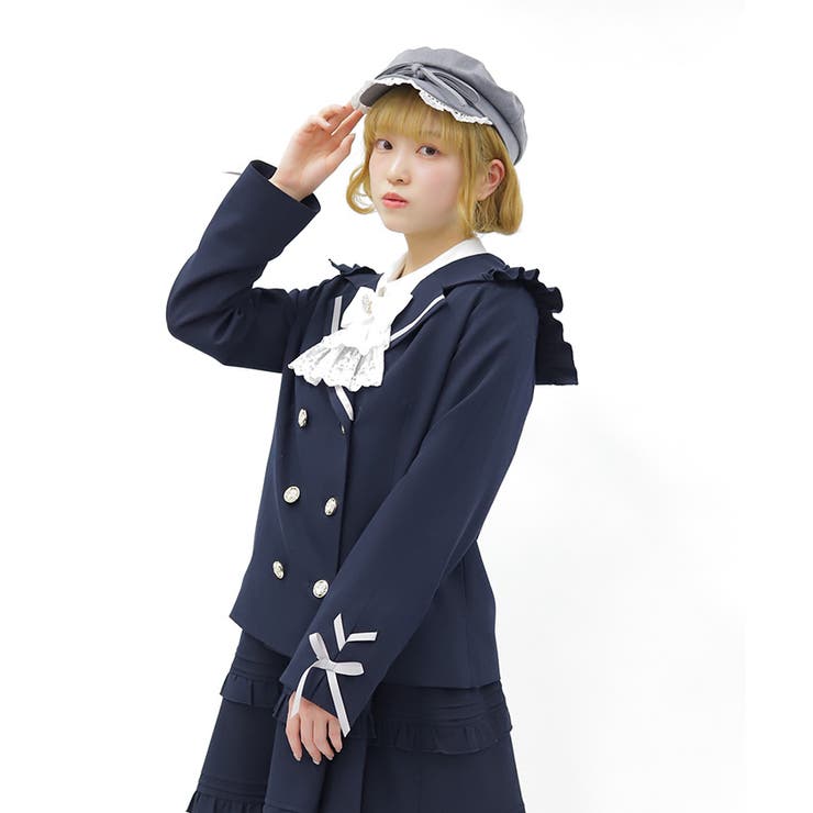 Ｗ釦セーラージャケット | axes femme | 詳細画像16 