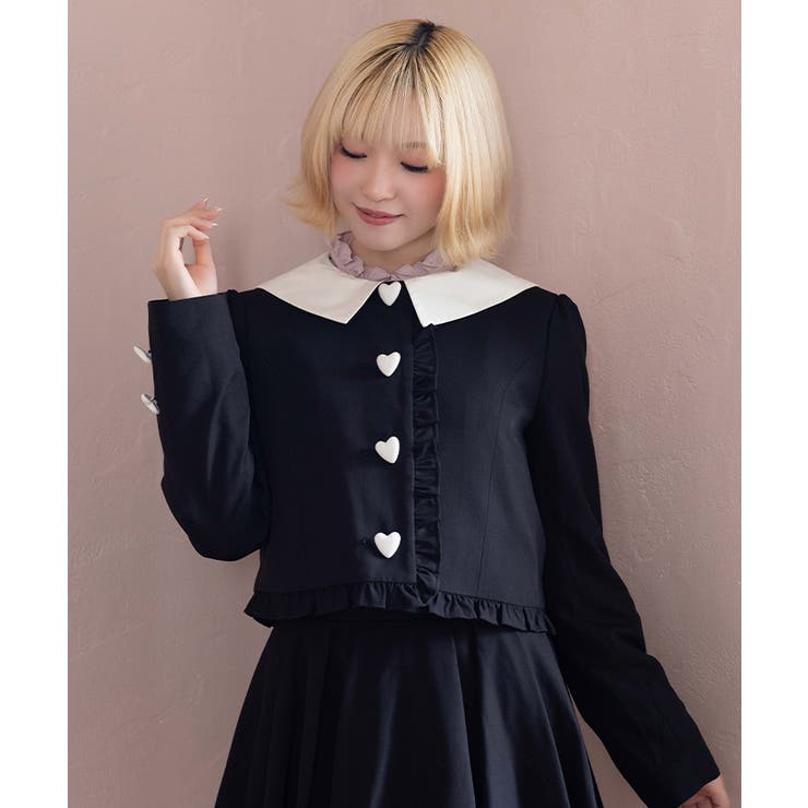 黒 | バイカラーセーラージャケット | axes femme
