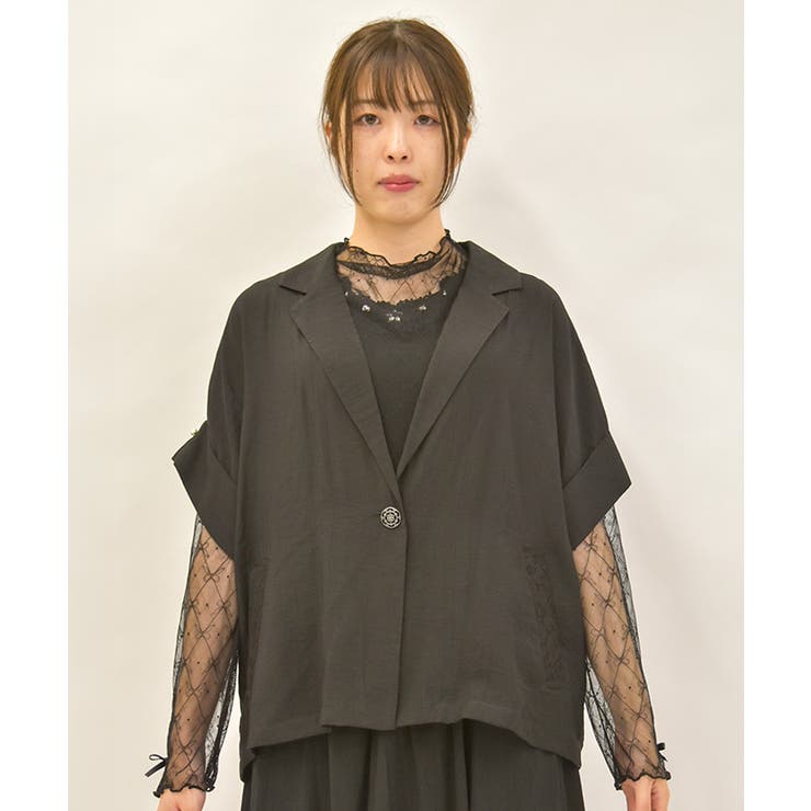 レースポケット半袖ジャケット | axes femme | 詳細画像2 