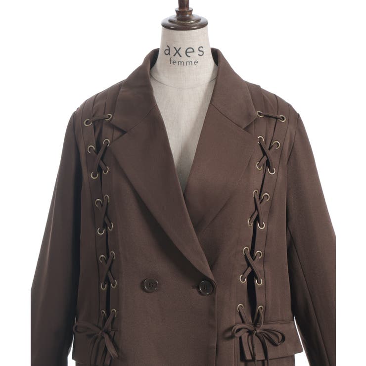 ハトメ×編上テーラージャケット | axes femme | 詳細画像12 