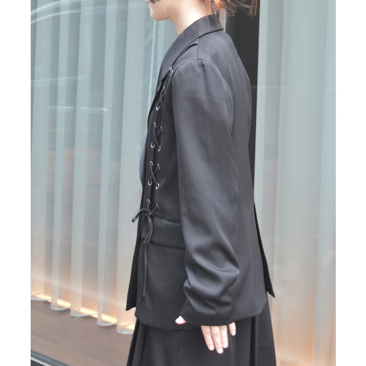 ハトメ×編上テーラージャケット | axes femme | 詳細画像2 