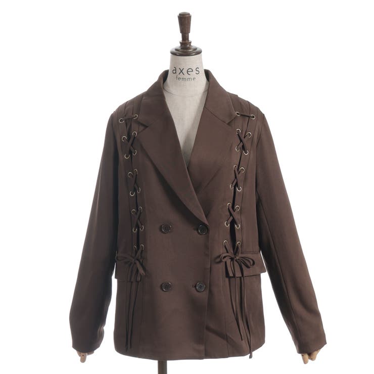 ハトメ×編上テーラージャケット | axes femme | 詳細画像9 