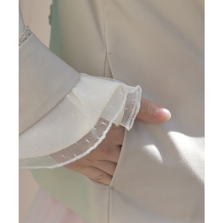 レース襟ノーカラージャケット | axes femme | 詳細画像14 