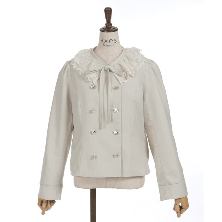 レース襟ノーカラージャケット | axes femme | 詳細画像18 