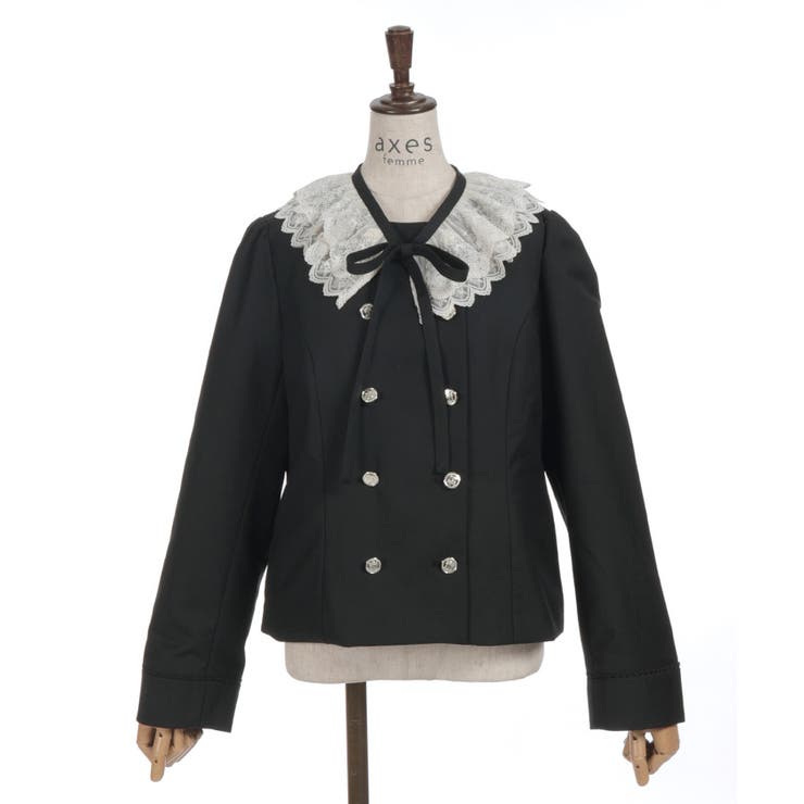 レース襟ノーカラージャケット | axes femme | 詳細画像24 