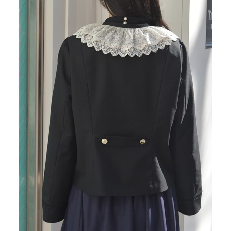 レース襟ノーカラージャケット | axes femme | 詳細画像3 