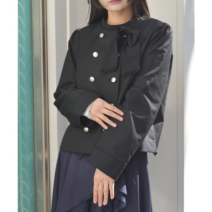 レース襟ノーカラージャケット | axes femme | 詳細画像5 