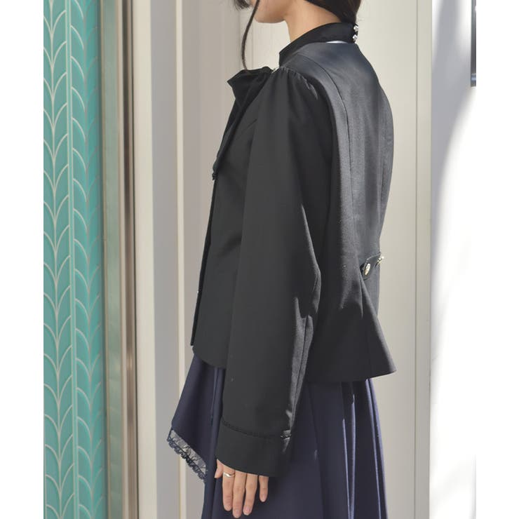 レース襟ノーカラージャケット | axes femme | 詳細画像7 