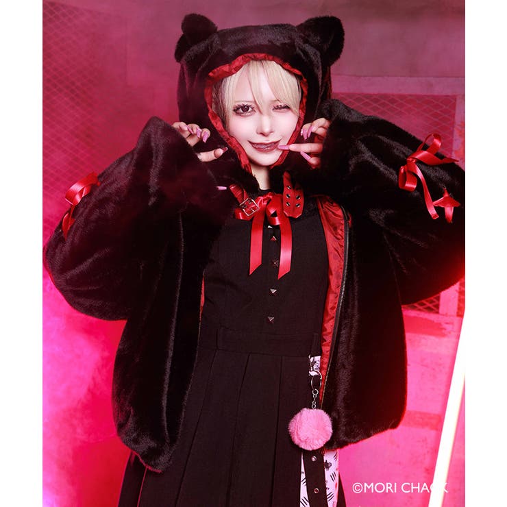 黒 | 『グルーミー』ファーブルゾン | axes femme