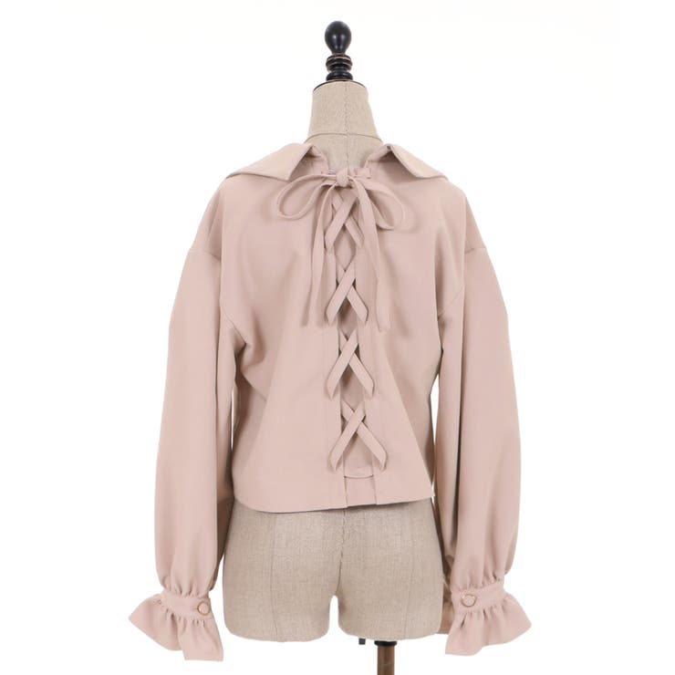 レースアップボリューム袖JK[品番：IGAW0000455]｜axes femme