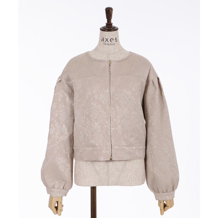 ジャカードノーカラーJK[品番：IGAW0000557]｜axes femme