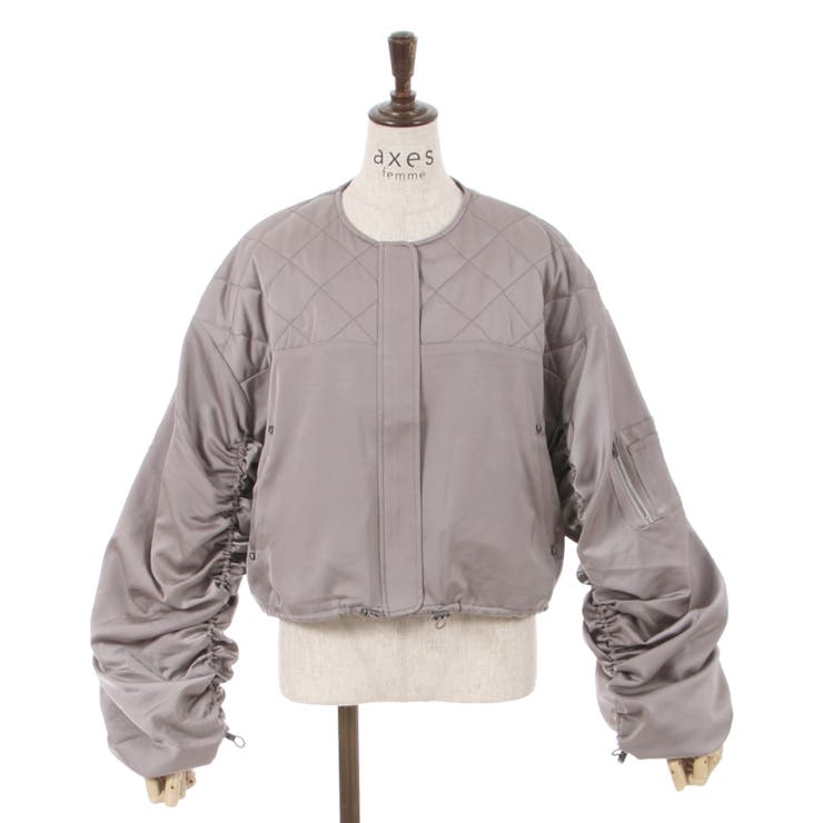 キルティングショートブルゾン[品番：IGAW0003160]｜axes femme