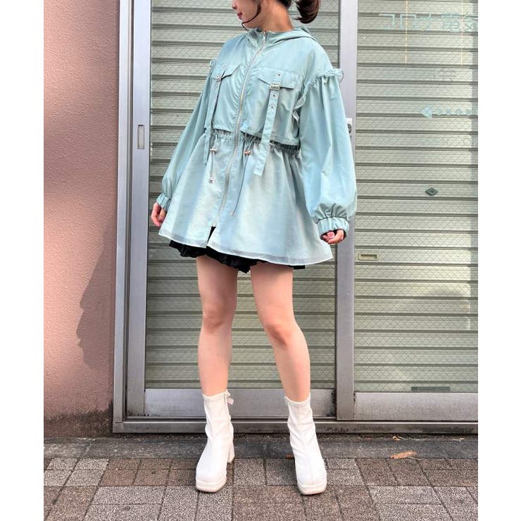 ミリタリーフーディーブルゾン[品番：IGAW0004563]｜axes femme