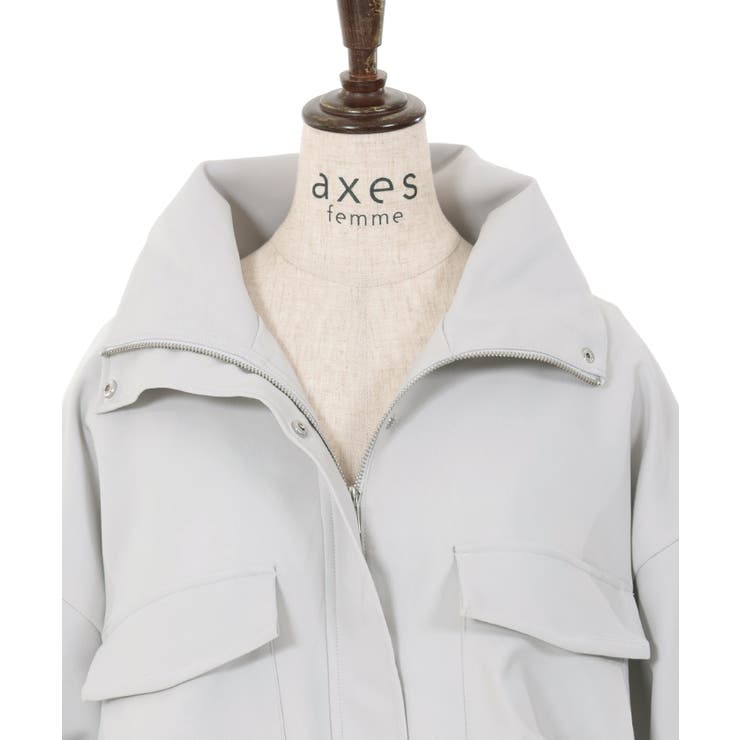 スタンドカラーブルゾン[品番：IGAW0004590]｜axes femme（アクシーズ