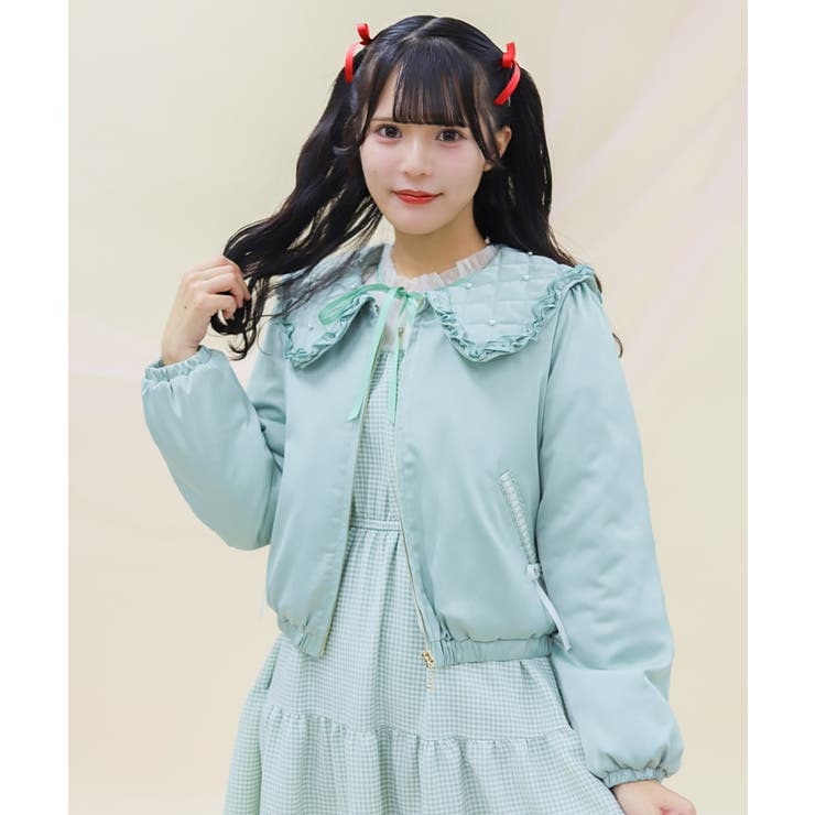 パールキルティングブルゾン[品番：IGAW0005908]｜axes femme