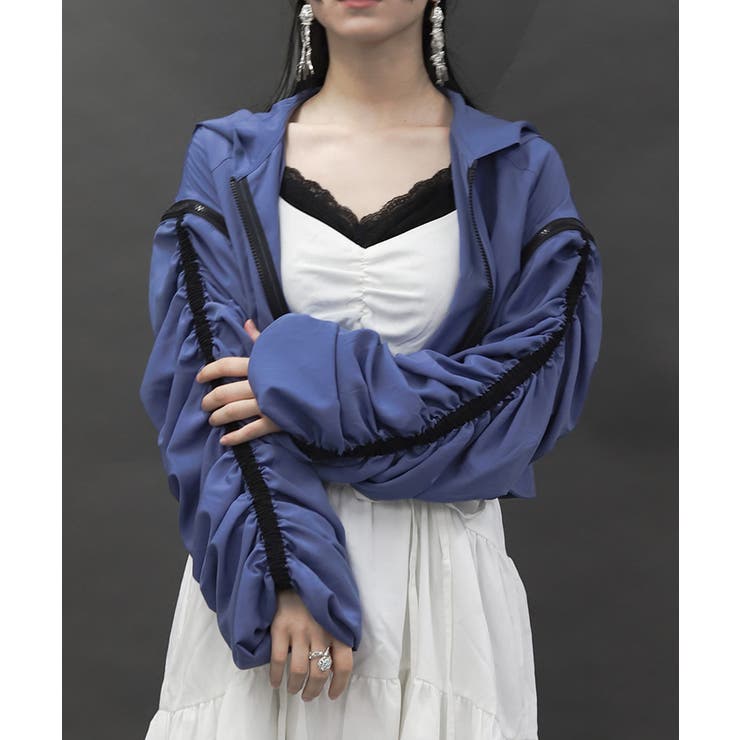 ボリューム袖シアーブルゾン | axes femme | 詳細画像1 