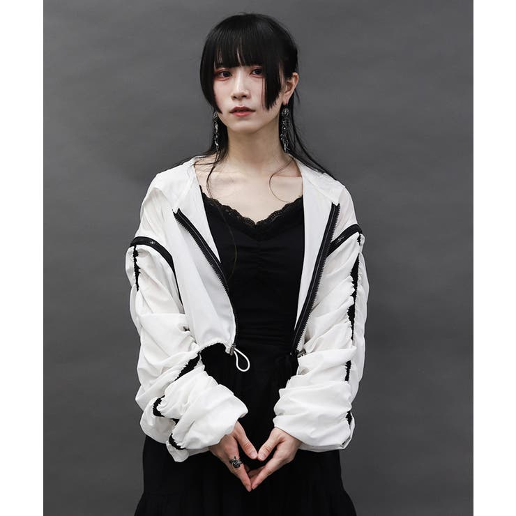 ボリューム袖シアーブルゾン | axes femme | 詳細画像4 